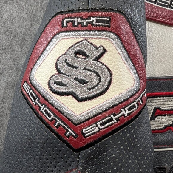 Schott NYC Rose 6 Leather racing leather jacket motorcycle streetwear - Small - Picture 3 of 16